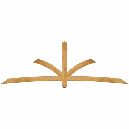 Ekena Millwork Davenport Rough Sawn Timber Gable Bracket, Western Red Cedar, 108"W x 36"H x 4"D x 4"F, 8/12 Pitch GBW108X36X0404DAV00RWR